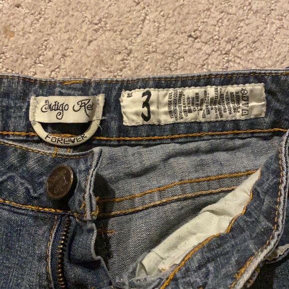 Thigh length jeans by Indigo Rein distressed Shorts junior womens size 3 / S XS - Picture 3 of 11